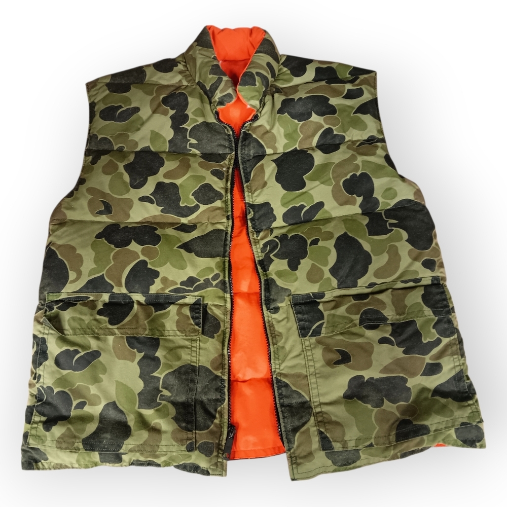Vintage Frostline Camouflage Reversible Vest - M